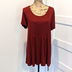 Torrid Super Soft Rust Red Knit Tunic